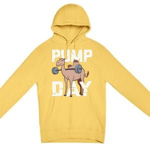 Funny Weight Lifting Hump Day Camel Fitness Humor Premium Pullover Hoodie