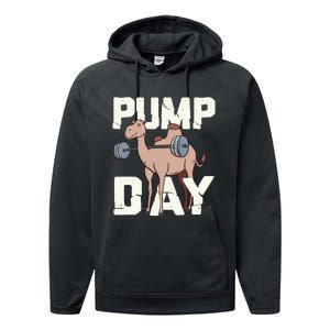 Funny Weight Lifting Hump Day Camel Fitness Humor Performance Fleece Hoodie