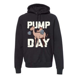 Funny Weight Lifting Hump Day Camel Fitness Humor Premium Hoodie