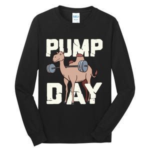 Funny Weight Lifting Hump Day Camel Fitness Humor Tall Long Sleeve T-Shirt