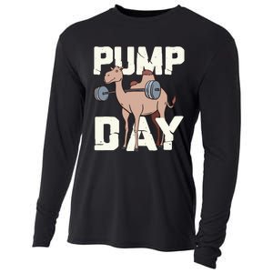 Funny Weight Lifting Hump Day Camel Fitness Humor Cooling Performance Long Sleeve Crew