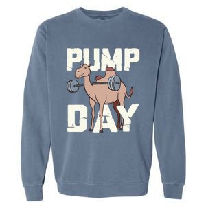 Funny Weight Lifting Hump Day Camel Fitness Humor Garment-Dyed Sweatshirt