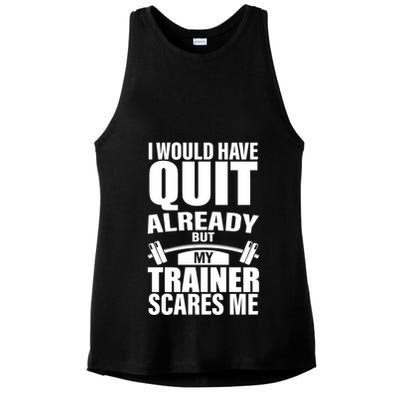 Funny Weight Lifting Gym Saying Workout Training Gift Ladies PosiCharge Tri-Blend Wicking Tank