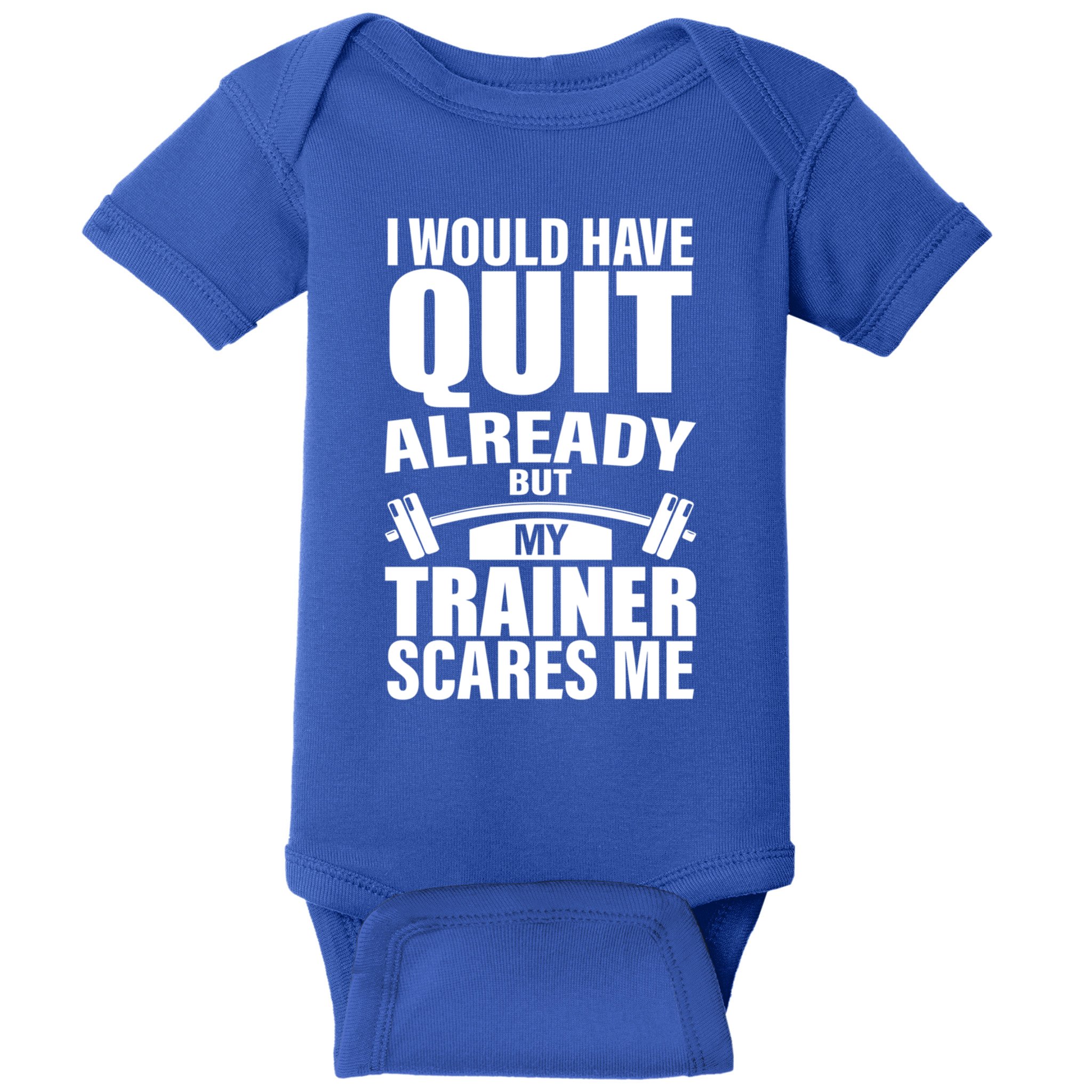 Funny Weight Lifting Gym Saying Workout Training Gift Baby Bodysuit