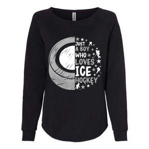 Funny Who Loves Ice Hockey Gift Womens California Wash Sweatshirt