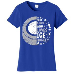 Funny Who Loves Ice Hockey Gift Women's T-Shirt