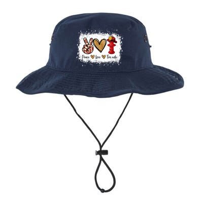 Firefighter Wife Life Peace Love Fire Wife Heart Legacy Cool Fit Booney Bucket Hat