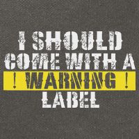 Funny Warning Label I Should Come With A Warning Label Cotton Canvas Backpack