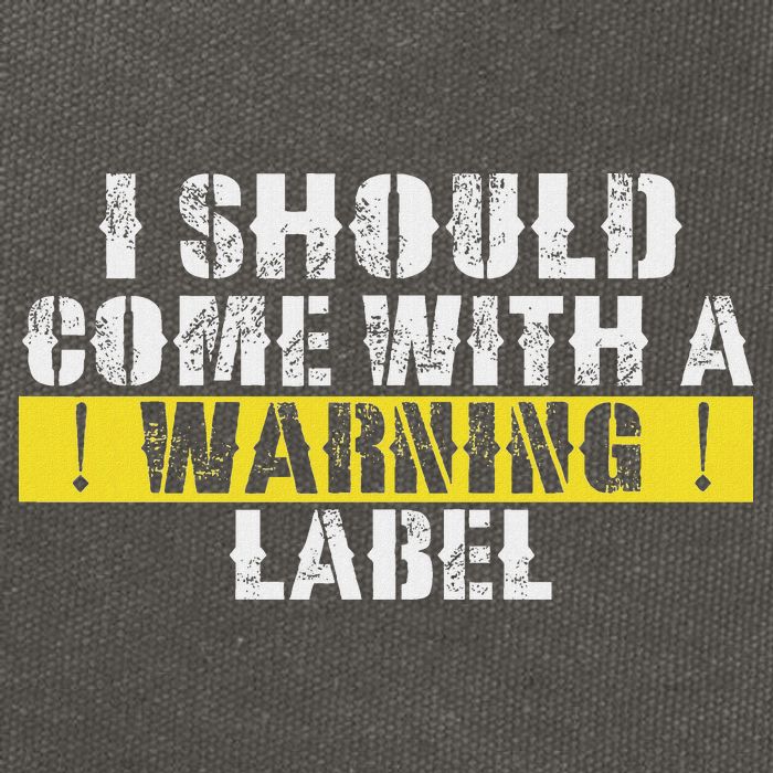 Funny Warning Label I Should Come With A Warning Label Cotton Canvas Backpack