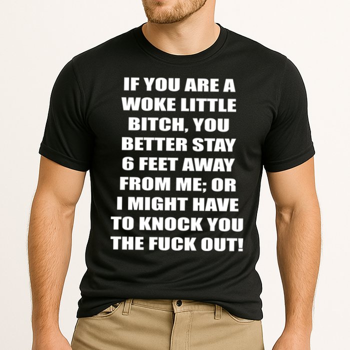Funny Woke Little Bitch Cooling Performance Crew T-Shirt