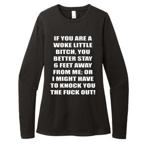 Funny Woke Little Bitch Womens CVC Long Sleeve Shirt