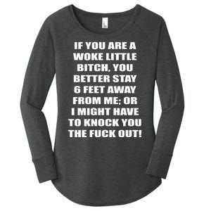 Funny Woke Little Bitch Women's Perfect Tri Tunic Long Sleeve Shirt