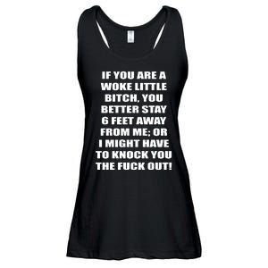 Funny Woke Little Bitch Ladies Essential Flowy Tank