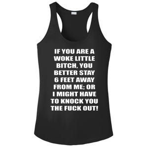 Funny Woke Little Bitch Ladies PosiCharge Competitor Racerback Tank