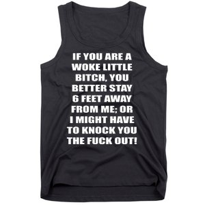 Funny Woke Little Bitch Tank Top