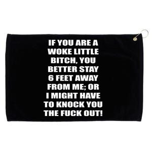 Funny Woke Little Bitch Grommeted Golf Towel