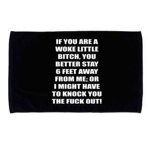 Funny Woke Little Bitch Microfiber Hand Towel