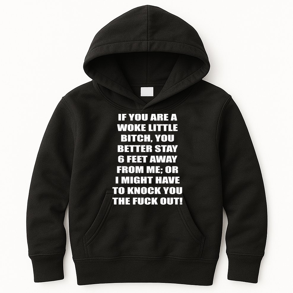 Funny Woke Little Bitch Kids Hoodie