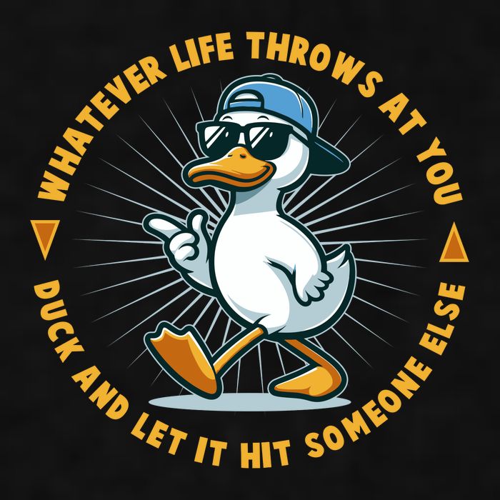 Funny Whatever Life Throws At You Duck And Let Hit Someone Else  Ladies PosiCharge Tri-Blend Wicking Tank