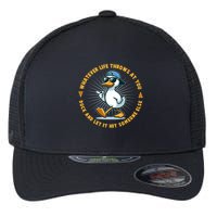 Funny Whatever Life Throws At You Duck And Let Hit Someone Else  Flexfit Unipanel Trucker Cap