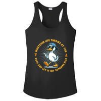 Funny Whatever Life Throws At You Duck And Let Hit Someone Else  Ladies PosiCharge Competitor Racerback Tank