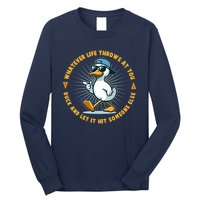 Funny Whatever Life Throws At You Duck And Let Hit Someone Else  Long Sleeve Shirt