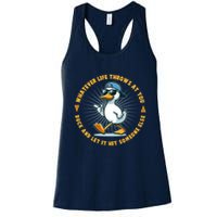Funny Whatever Life Throws At You Duck And Let Hit Someone Else  Womens Tank Top