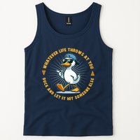 Funny Whatever Life Throws At You Duck And Let Hit Someone Else  Tank Top
