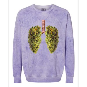 Funny Weed Lung Marijuana Bud THC Lung TShirt Colorblast Crewneck Sweatshirt