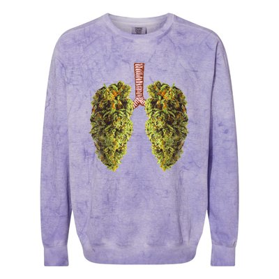 Funny Weed Lung Marijuana Bud THC Lung TShirt Colorblast Crewneck Sweatshirt