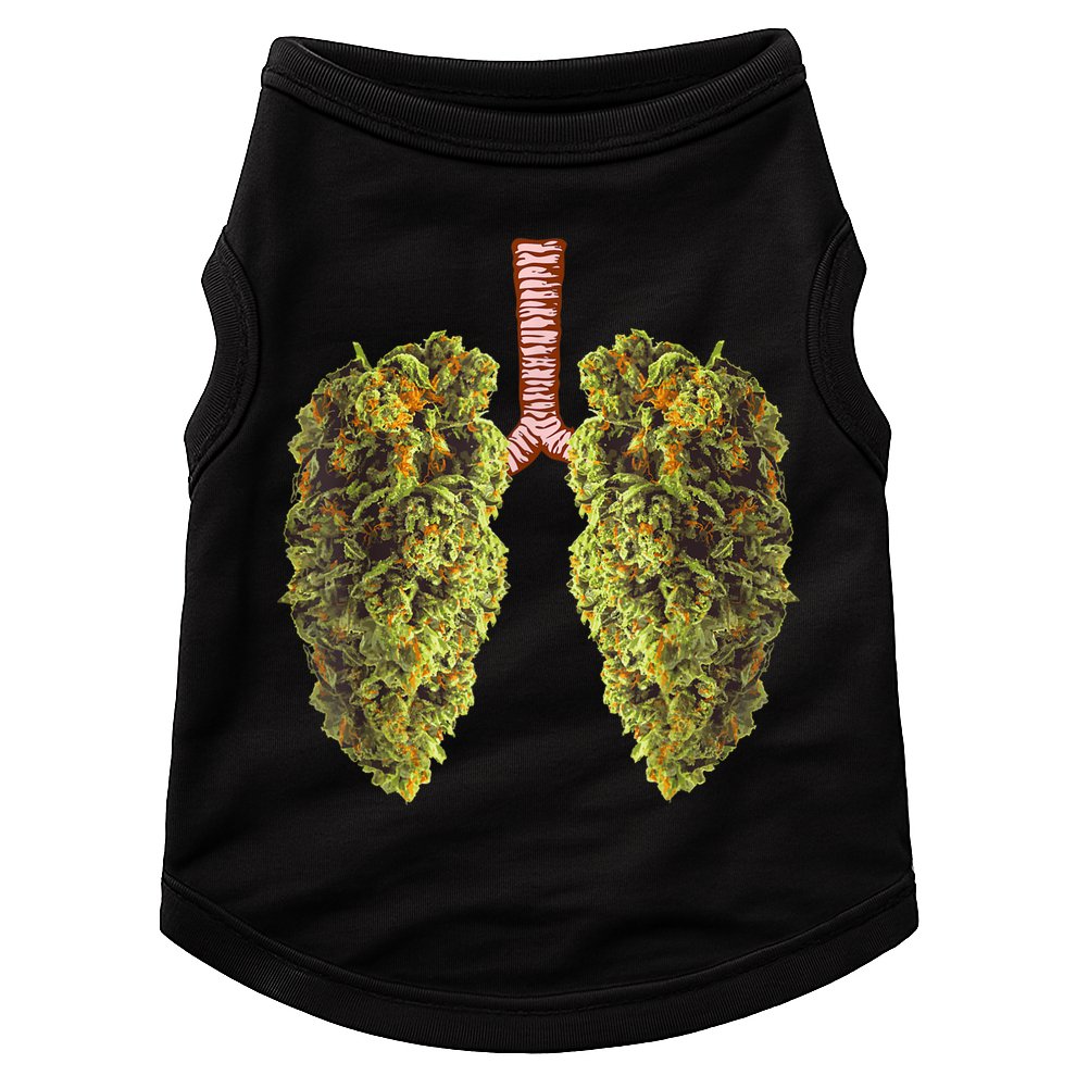 Funny Weed Lung Marijuana Bud THC Lung TShirt Doggie Tank