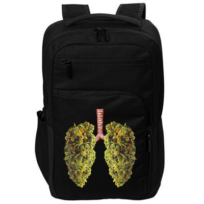 Funny Weed Lung Marijuana Bud THC Lung TShirt Impact Tech Backpack