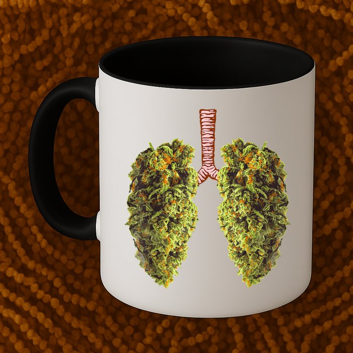 Funny Weed Lung Marijuana Bud THC Lung TShirt Mug
