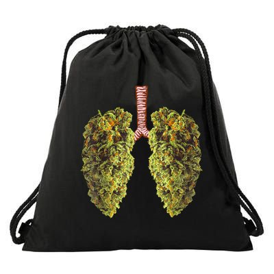Funny Weed Lung Marijuana Bud THC Lung TShirt Drawstring Bag