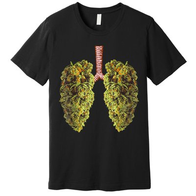 Funny Weed Lung Marijuana Bud THC Lung TShirt Premium T-Shirt