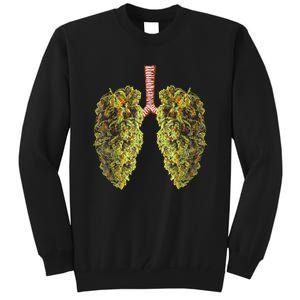 Funny Weed Lung Marijuana Bud THC Lung TShirt Tall Sweatshirt