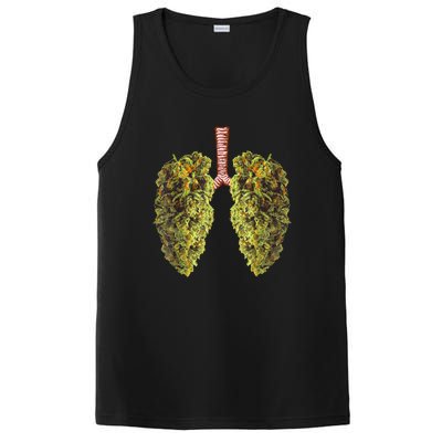 Funny Weed Lung Marijuana Bud THC Lung TShirt PosiCharge Competitor Tank