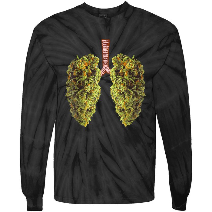 Funny Weed Lung Marijuana Bud THC Lung TShirt Tie-Dye Long Sleeve Shirt