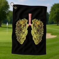 Funny Weed Lung Marijuana Bud THC Lung TShirt Golf Towel