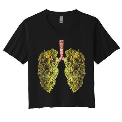 Funny Weed Lung Marijuana Bud THC Lung TShirt Crop Top