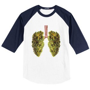 Funny Weed Lung Marijuana Bud THC Lung TShirt Baseball Sleeve Shirt