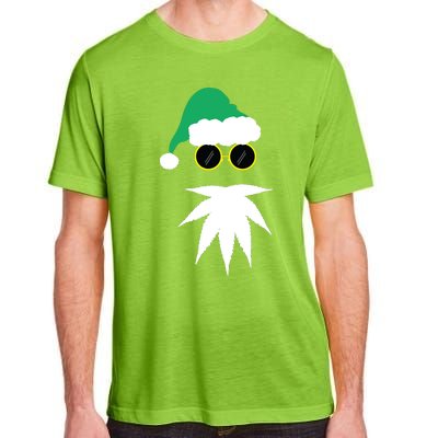 Funny Weed Leaf Santa Beard Naughty Christmas Marijuana Adult ChromaSoft Performance T-Shirt