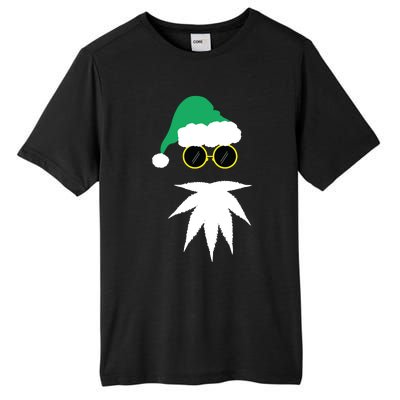 Funny Weed Leaf Santa Beard Naughty Christmas Marijuana Tall Fusion ChromaSoft Performance T-Shirt