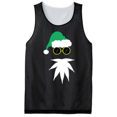 Funny Weed Leaf Santa Beard Naughty Christmas Marijuana Mesh Reversible Basketball Jersey Tank