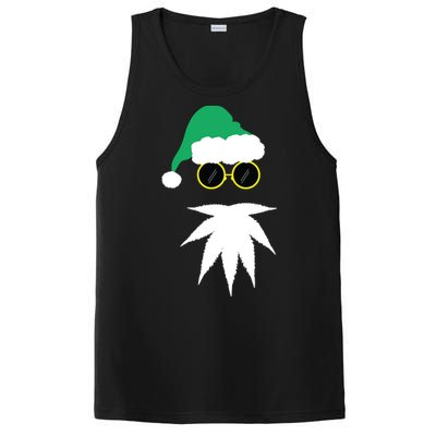 Funny Weed Leaf Santa Beard Naughty Christmas Marijuana PosiCharge Competitor Tank