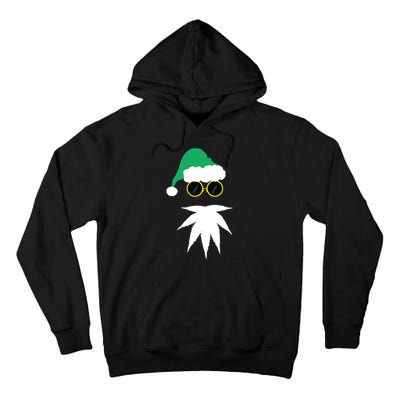 Funny Weed Leaf Santa Beard Naughty Christmas Marijuana Tall Hoodie