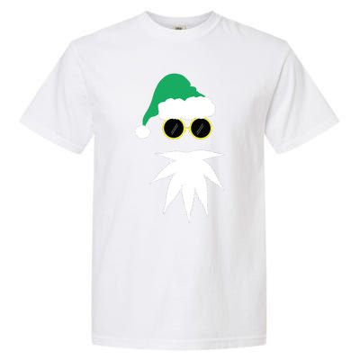 Funny Weed Leaf Santa Beard Naughty Christmas Marijuana Garment-Dyed Heavyweight T-Shirt