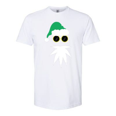 Funny Weed Leaf Santa Beard Naughty Christmas Marijuana Softstyle CVC T-Shirt