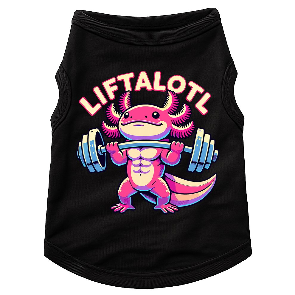 Fitness, Weight Lifting Training, Workout, Axolotl LIFTALOTL Doggie Tank