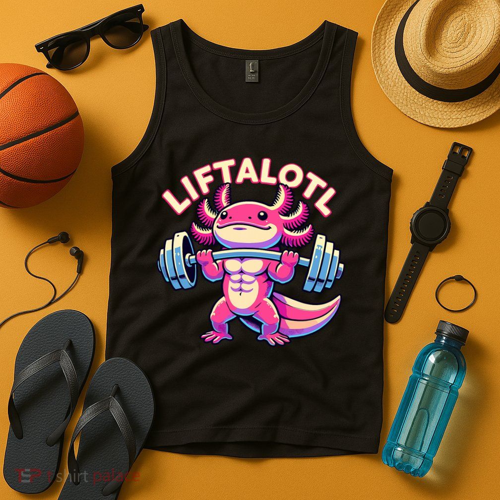 Fitness, Weight Lifting Training, Workout, Axolotl LIFTALOTL Tank Top